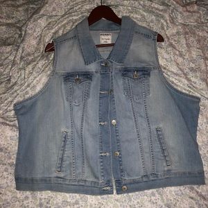 Light Wash Denim Vest
